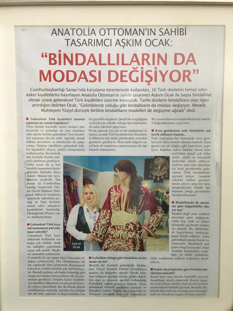 Basında Anatolia Bindallı Moda Değişimleri